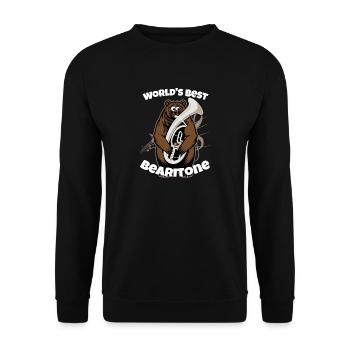 Lustiger Euphonium-Baritonentwurf Blaskapelle - Unisex Pullover - Schwarz - Vorne - Alina (178cm) & Michal (187cm)
