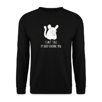 Chinchilla - Chinchillas - Sarcasme - Sarcastique - Sweat-shirt Unisexe - noir - Devant - Alina (178cm) & Michal (187cm)