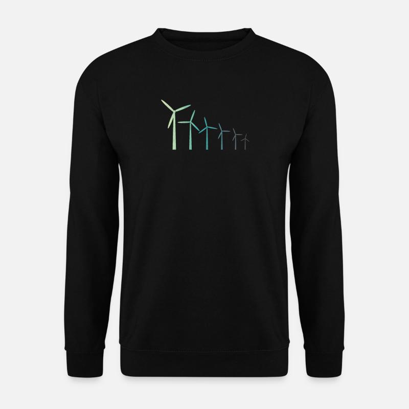 Eolienne Energie éolienne Energie éolienne Cadeau durable - Sweat-shirt Unisexe - noir