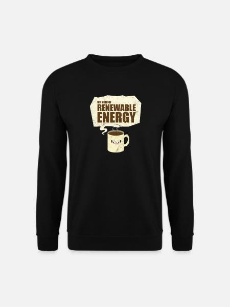 Geschenk Morgenmuffel Kaffee Frühstück Spruch - Unisex Pullover - Schwarz