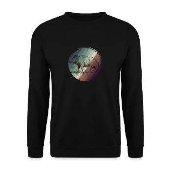 Wildschwein Jäger Schießen Wildnis Keiler Wald - Unisex Pullover - Schwarz - Vorne - Alina (178cm) & Michal (187cm)