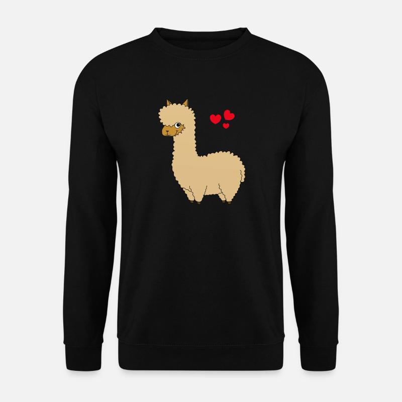 Funny Lama - Unisex Pullover - Schwarz
