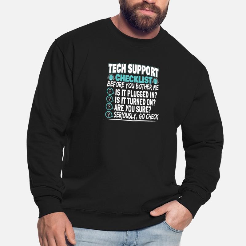 Tech Support Checklist Administrator Techniker Unisex Pullover