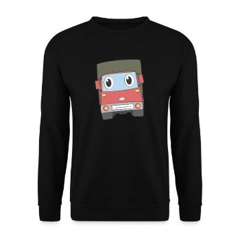 Camion avec visage - Sweat-shirt Unisexe - noir - Devant - Alina (178cm) & Michal (187cm)