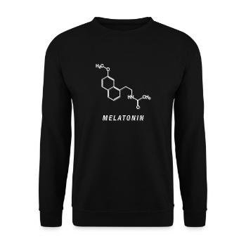 mélatonine formule - Sweat-shirt Unisexe - noir - Devant - Alina (178cm) & Michal (187cm)