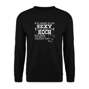 cuisinier sexy - Sweat-shirt Unisexe - noir - Devant - Alina (178cm) & Michal (187cm)