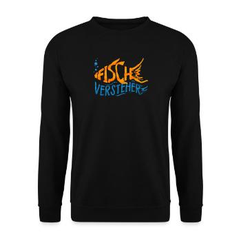 Fische Aquarium Aquaristik Aquarianer Geschenk - Unisex Pullover - Schwarz - Vorne - Alina (178cm) & Michal (187cm)