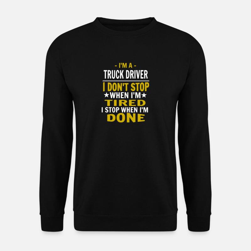 Lkw Fahrer - Unisex Pullover - Schwarz