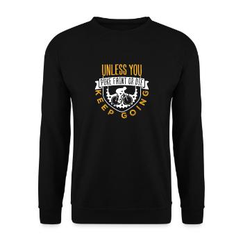 Cycling Sport King Keep Going - Unisex Sweatshirt - black - Front - Alina (178cm) & Michal (187cm)