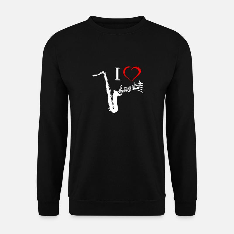 Saxophon - Unisex Pullover - Schwarz