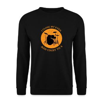 Drummer Drummer Musical Instrument - Unisex Sweatshirt - black - Front - Alina (178cm) & Michal (187cm)