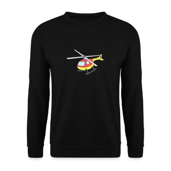 Helicopter - Sweat-shirt Unisexe - noir - Devant - Alina (178cm) & Michal (187cm)