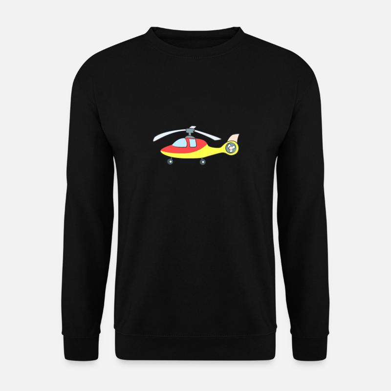 Cartoon Helicopter - Unisex Sweatshirt - black