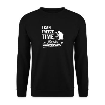 photography - Unisex Sweatshirt - black - Front - Alina (178cm) & Michal (187cm)