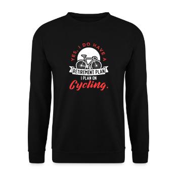 Plan de retraite à vélo - Sweat-shirt Unisexe - noir - Devant - Alina (178cm) & Michal (187cm)