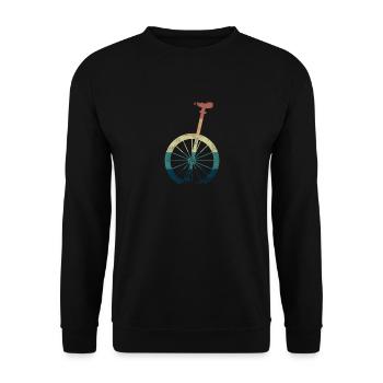 Unicycle Rider Artist High Wheel Artist Gift - Unisex Sweatshirt - black - Front - Alina (178cm) & Michal (187cm)