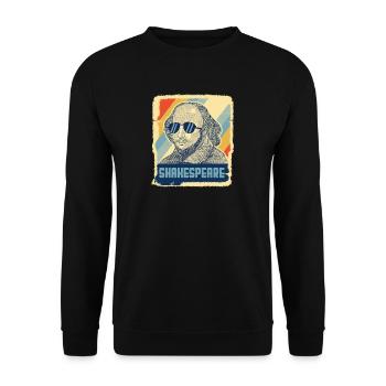 Shakespeare Literatur Hamlet Retro Geschenk - Unisex Pullover - Schwarz - Vorne - Alina (178cm) & Michal (187cm)