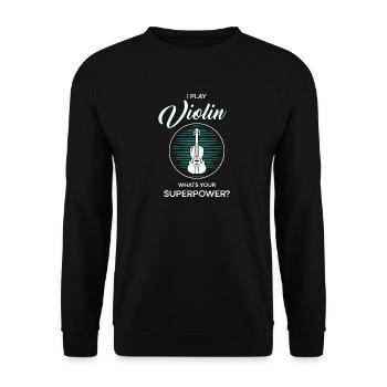 Violine Supermacht - Unisex Pullover - Schwarz - Vorne - Alina (178cm) & Michal (187cm)