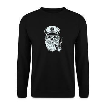 Capitaine Skull Capitaine Capitaine Skull Seafarer Gift - Sweat-shirt Unisexe - noir - Devant - Alina (178cm) & Michal (187cm)