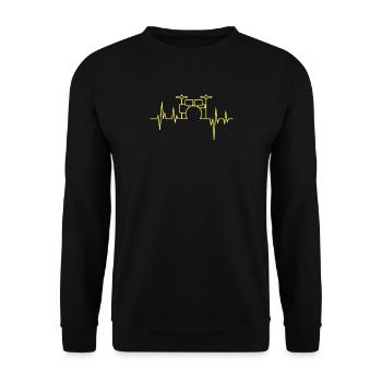 Drummer Drums Drummer Drums Instrument - Unisex Sweatshirt - black - Front - Alina (178cm) & Michal (187cm)