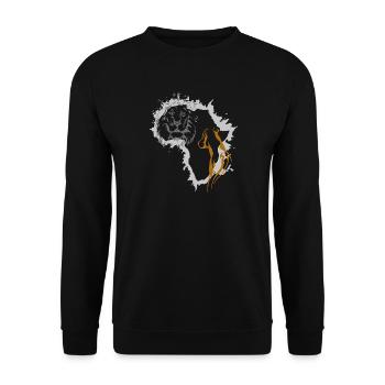 Rhodesian Ridgeback Löwe Afrika Liebhaber RR - Unisex Pullover - Schwarz - Vorne - Alina (178cm) & Michal (187cm)