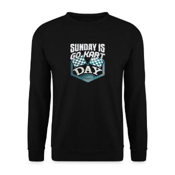 Go-Kart Race Day - Unisex Sweatshirt - black - Front - Alina (178cm) & Michal (187cm)