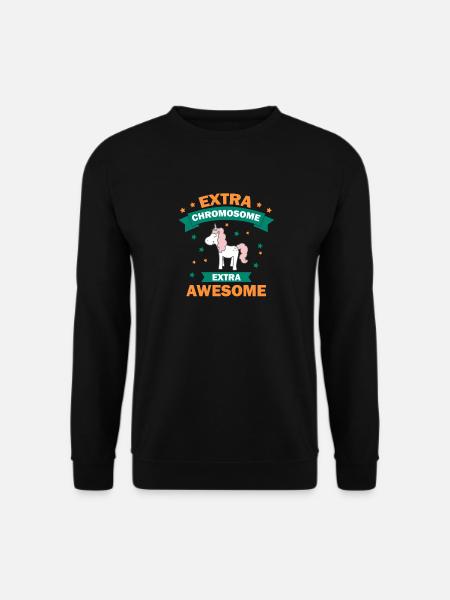Einhorn Unicorn Glitzer Regenbogen Extra-Chromosom - Unisex Pullover - Schwarz