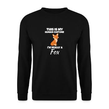 Fuchs - Unisex Pullover - Schwarz - Vorne - Alina (178cm) & Michal (187cm)