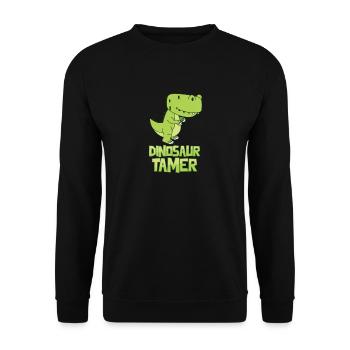 Dinosaur reptile gift funny dino cute fun - Unisex Sweatshirt - black - Front - Alina (178cm) & Michal (187cm)