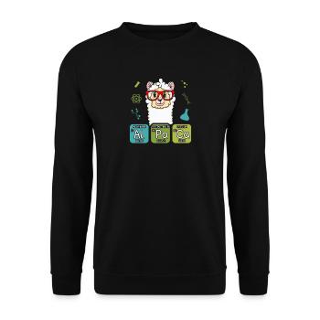 Cadeau de nerd physique physique chimie biologie alpaga - Sweat-shirt Unisexe - noir - Devant - Alina (178cm) & Michal (187cm)