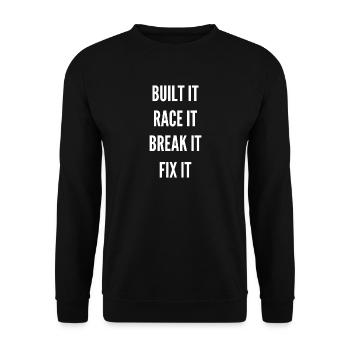 RC Auto Liebe Rennsport Rennfahrer Geschenk - Unisex Pullover - Schwarz - Vorne - Alina (178cm) & Michal (187cm)