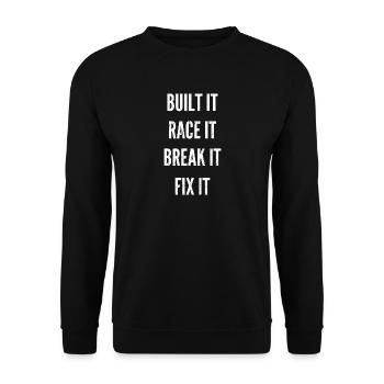 RC Auto Liebe Rennsport - Unisex Pullover - Schwarz - Vorne - Alina (178cm) & Michal (187cm)