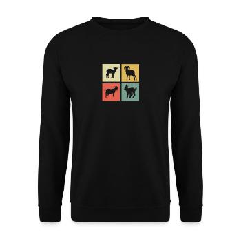 Ziege - Unisex Pullover - Schwarz - Vorne - Alina (178cm) & Michal (187cm)