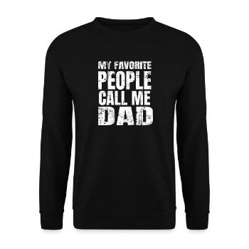 Papa - Unisex Pullover - Schwarz - Vorne - Alina (178cm) & Michal (187cm)