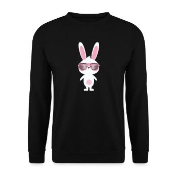 Cool lièvre la surprise idée cadeau - Sweat-shirt Unisexe - noir - Devant - Alina (178cm) & Michal (187cm)