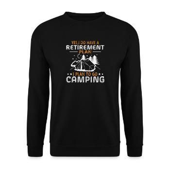 Rente Camping Zelten - Unisex Pullover - Schwarz - Vorne - Alina (178cm) & Michal (187cm)