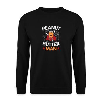 Peanut Butter Man Peanut Butter Fan Love Gift - Unisex Sweatshirt - black - Front - Alina (178cm) & Michal (187cm)