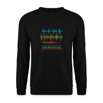 Merci papa papa papa fille cadeau - Sweat-shirt Unisexe - noir - Devant - Alina (178cm) & Michal (187cm)