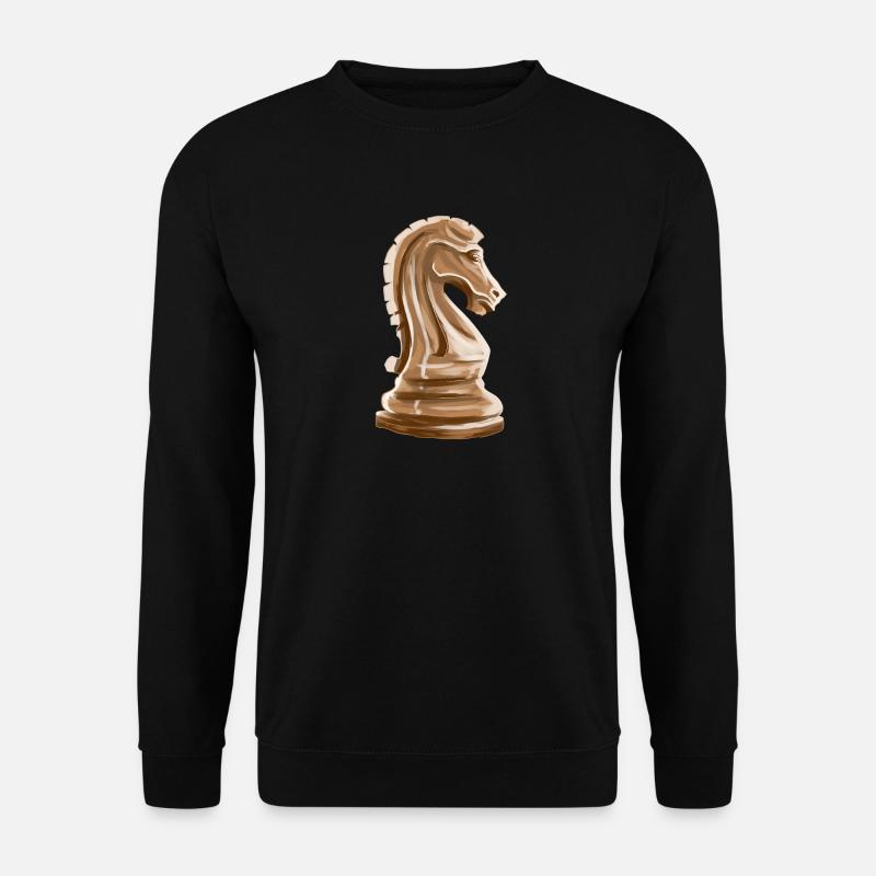 Pièce d'échecs cadeau d'échecs cheval Springer Runner - Sweat-shirt Unisexe - noir