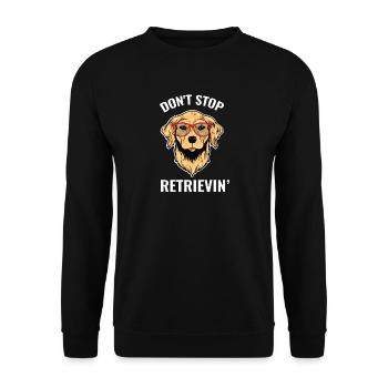 Ne pas arrêter de récupérer 'Golden Retriever Dog Dogs - Sweat-shirt Unisexe - noir - Devant - Alina (178cm) & Michal (187cm)