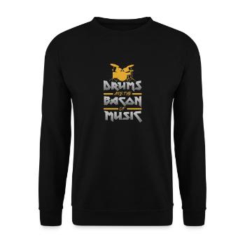 Drummer Drums Drums Drums - Unisex Sweatshirt - black - Front - Alina (178cm) & Michal (187cm)