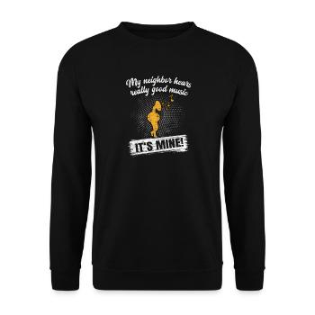 Nachbar Tuba Tubist Geschenk Musiker Geschenkidee - Unisex Pullover - Schwarz - Vorne - Alina (178cm) & Michal (187cm)