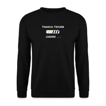 Finanzielle Freiheit Kapitalismus Aktien Dividende - Unisex Pullover - Schwarz - Vorne - Alina (178cm) & Michal (187cm)