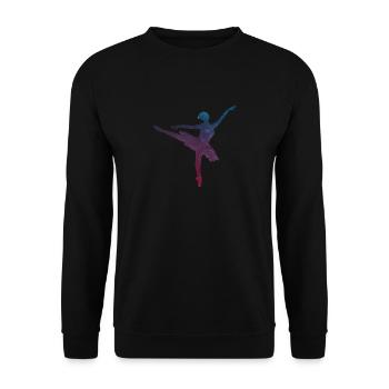 Ballet Dancing Girlfriend Ballerina Gift - Unisex Sweatshirt - black - Front - Alina (178cm) & Michal (187cm)