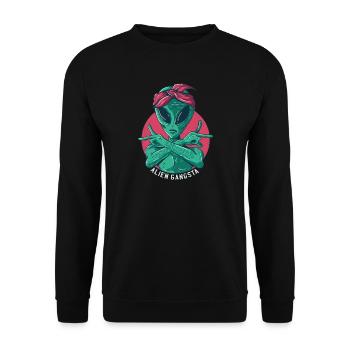 étranger - Sweat-shirt Unisexe - noir - Devant - Alina (178cm) & Michal (187cm)