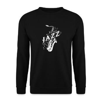 Jazz classical music genre gift - Unisex Sweatshirt - black - Front - Alina (178cm) & Michal (187cm)