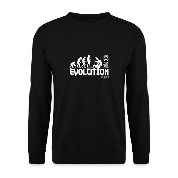 Judo Evolution Gift Belt - Unisex Sweatshirt - black - Front - Alina (178cm) & Michal (187cm)