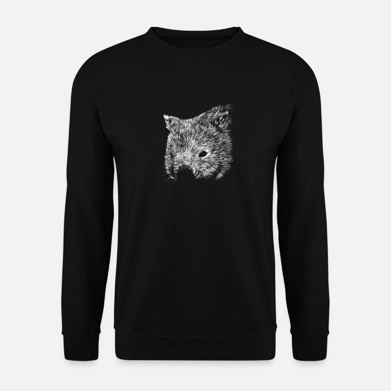 Wombat Zeichnung - Unisex Pullover - Schwarz