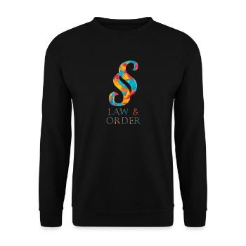 Law and Order Law Student Study Paragraph - Unisex Sweatshirt - black - Front - Alina (178cm) & Michal (187cm)