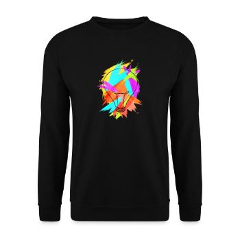 Cadeau coloré arc-en-ciel coloré créatif poire - Sweat-shirt Unisexe - noir - Devant - Alina (178cm) & Michal (187cm)